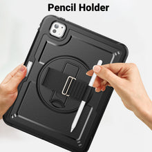 Load image into Gallery viewer, Ultra-Slim Heavy Duty Protection Case with Hand Strap for new iPad Air/Pro 11/13 (2024)