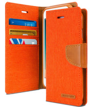 Load image into Gallery viewer, Mercury Canvas Dairy Wallet Case for Samsung
