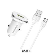 Load image into Gallery viewer, Lasting power QC3.0 in-car fast charger set with cable