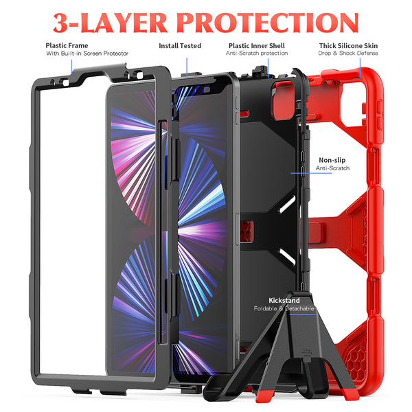 Heavy Duty Protection Case for iPad Air4 (10.9) and Pro 11/12.9 (2&3 gen)