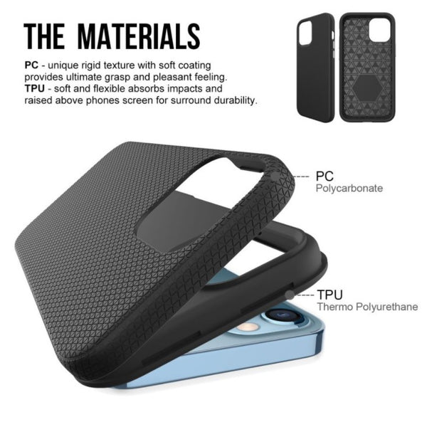 Triangle 2in1 Heavy Duty Protection Case for iPhone 13/14/15(new PURPLE colour)