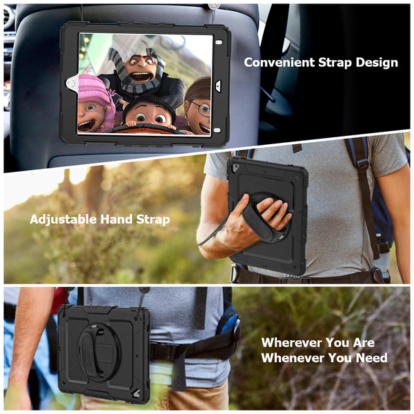 Heavy Duty Protection Case with Hand&Shoulder Strap for All iPad and Mini6